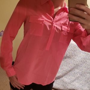 Neon pink long sleeve shirt